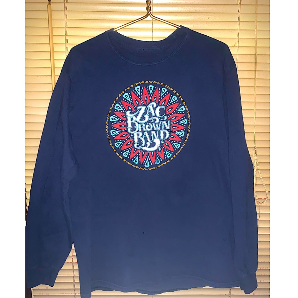 Zach Brown band double sided graphic T-shirt concert 2016 tour sz L Long sleeve
